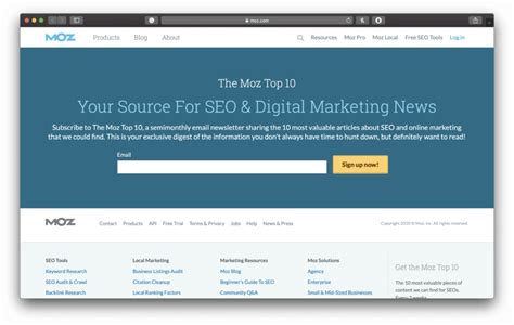 moz newsletter.